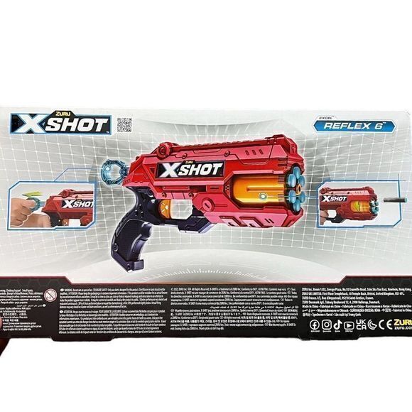 NWT Zuru Kid's X-Shot Excel Reflex 6 Foam Dart Blaster Combo‎ Pack (12 Darts) - Picture 3 of 6